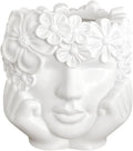 White Resin Flower Girl Chin Rest Pen Holder for Desk