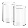 4 Pieces Clear Acrylic Pen Holder Round Acrylic Pencil Cup Clear Makeup Bush Holder Acrylic Desktop Stationery Organizer for Office School Home Desk Accessories (4 Pack, Round)