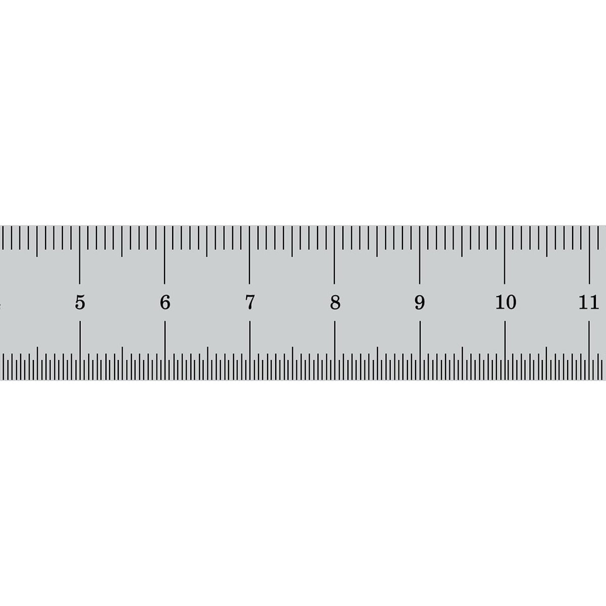 PEC Tools Made in USA 6"/150mm Rigid D/M Metal Ruler, 10ths 50ths 1mm 0.5mm