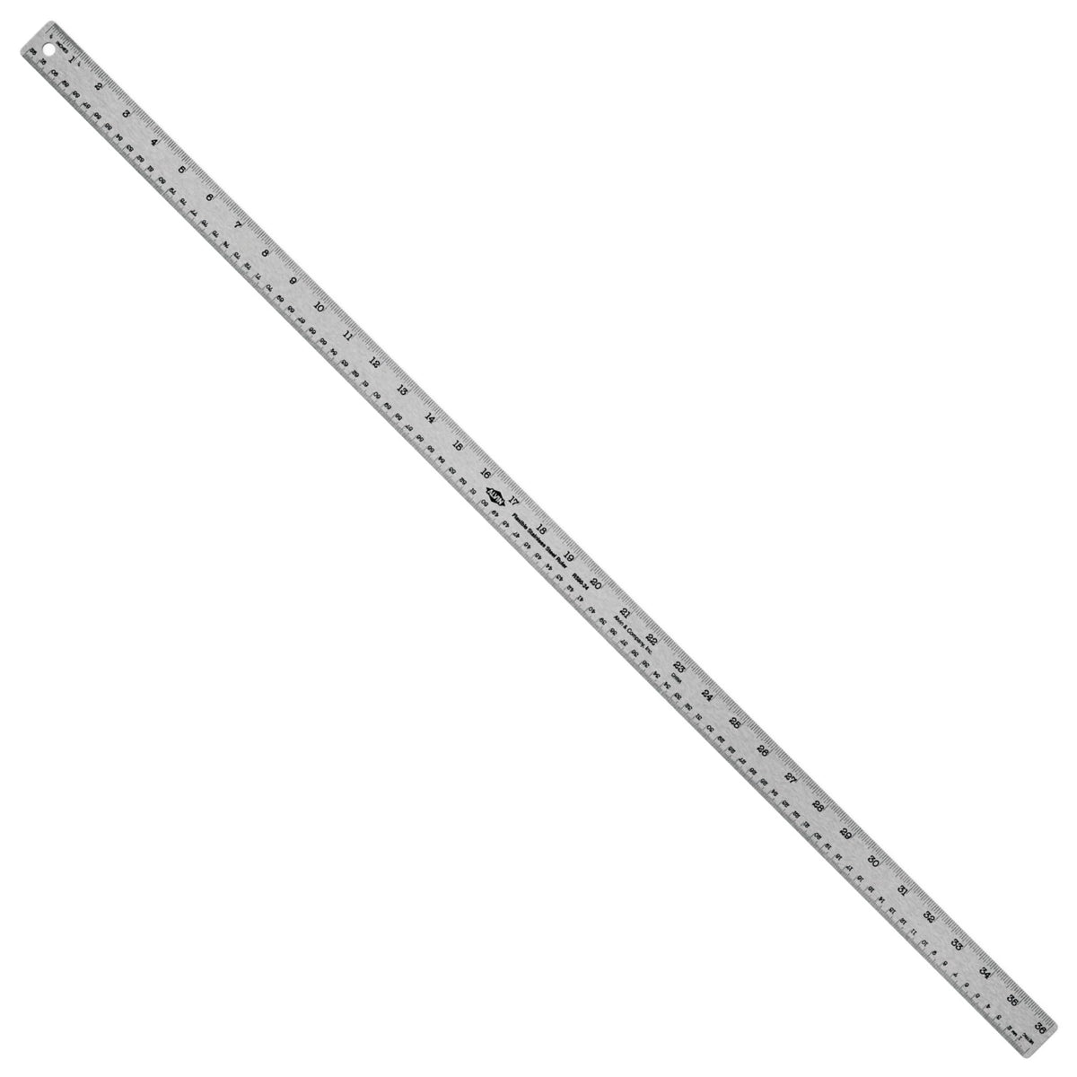 ALVIN Stainless Steel Ruler 24 Inches Model R590-24 Drawing and Design Tool for Students and Professionals, Great for Drafting, Architecture, Engineering, and Art - Stainless Steel Ruler -24 Inches