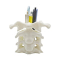 TIME&TRAVE Unique Spine Pen Holder Set for Desk, Pencil Holder Desk Organizers, Office Supplies Decorations Idea Gift for Doctors, Nurses, Chiropractors (5-7 Pens Black)