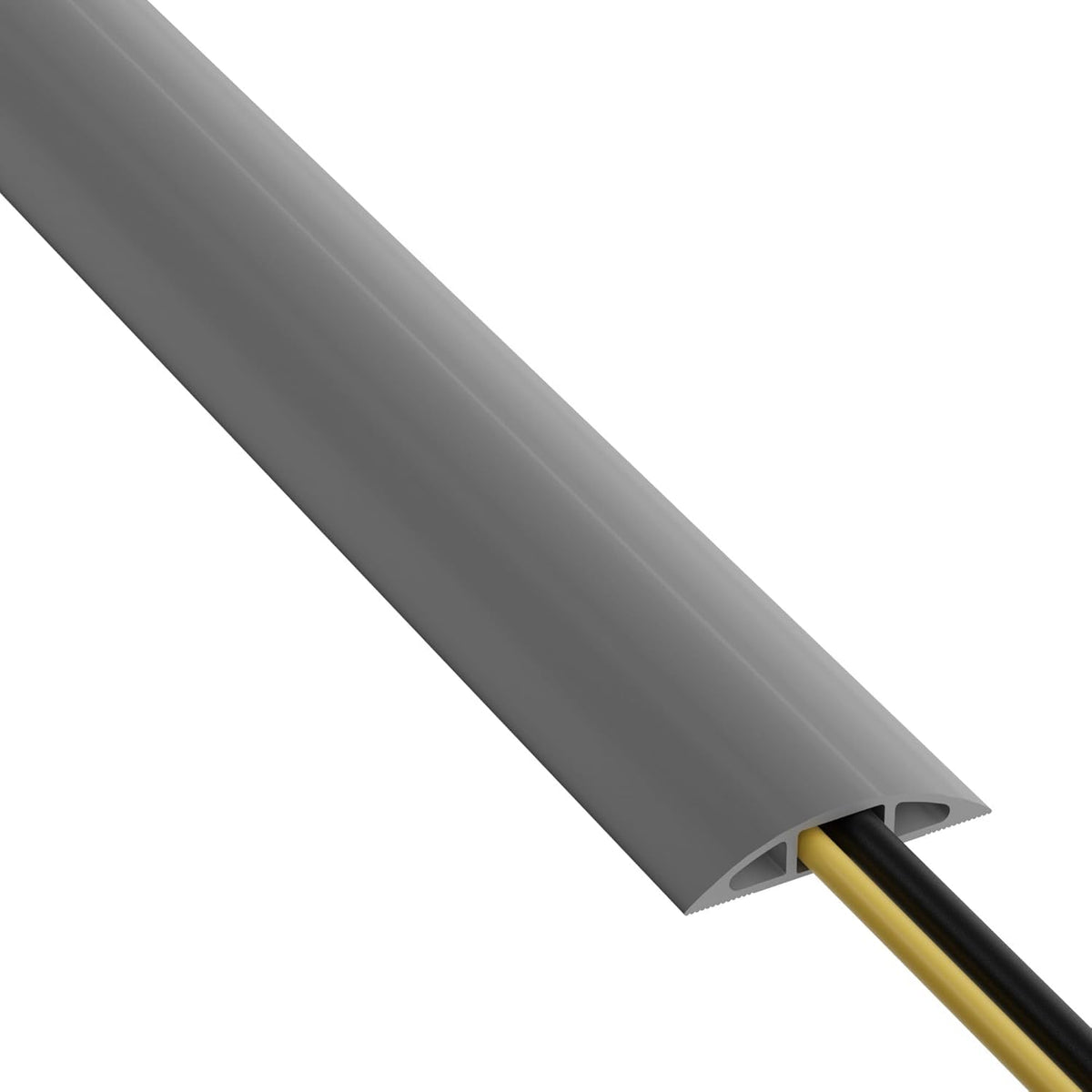 D-Line 6ft Floor Cord Cover, Cable Protector, Hide Extension Cords, Protect Cords, Prevent Cable Trips, Heavy Duty Cord Hider - Cable Cavity = 0.63" (W) x 0.31" (H) - Beige