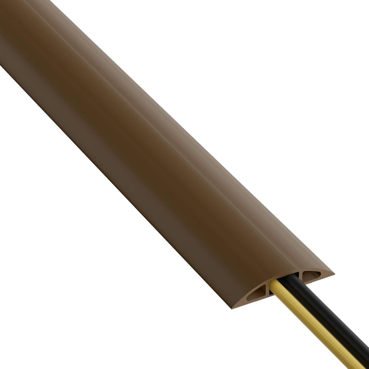 D-Line 6ft Floor Cord Cover, Cable Protector, Hide Extension Cords, Protect Cords, Prevent Cable Trips, Heavy Duty Cord Hider - Cable Cavity = 0.63" (W) x 0.31" (H) - Beige