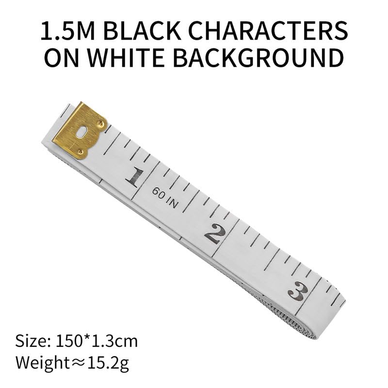 2pcs 150cm/60inch Body Measuring Ruler Sewing Tailor Tape Measure Centimeter Meter Sewing Measuring Tape, Random Color