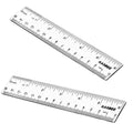 6 Inch Ruler, Clear Plastic Ruler, 2PCS