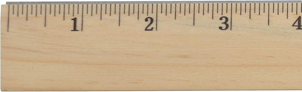 Westcott 05011 Beveled Edge Wooden Ruler, 12 Inch