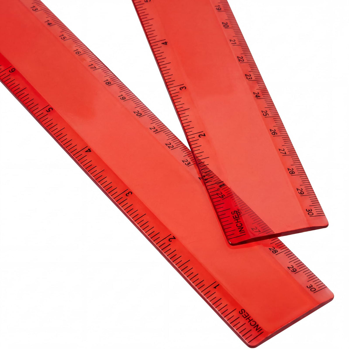 EBOOT 2 Pack Plastic Ruler Straight Clear Measuring Tool, Purple, 12 Inch