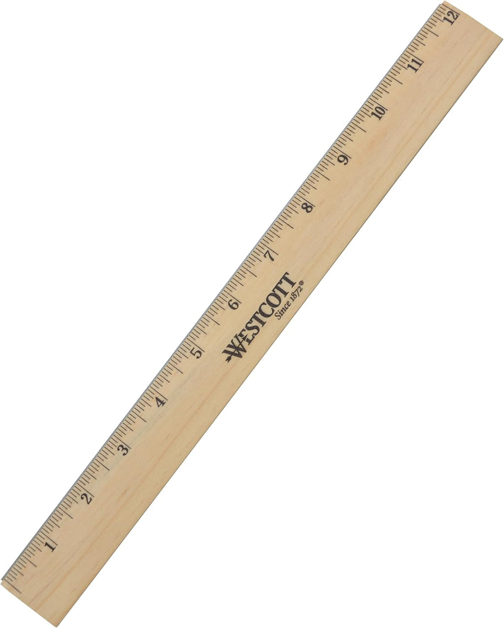 Westcott 05011 Beveled Edge Wooden Ruler, 12 Inch