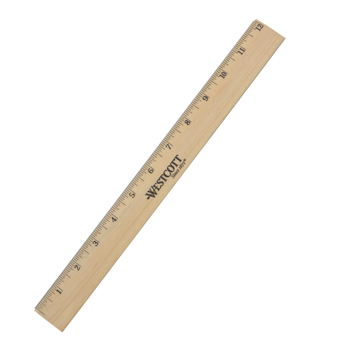 Westcott 05011 Beveled Edge Wooden Ruler, 12 Inch