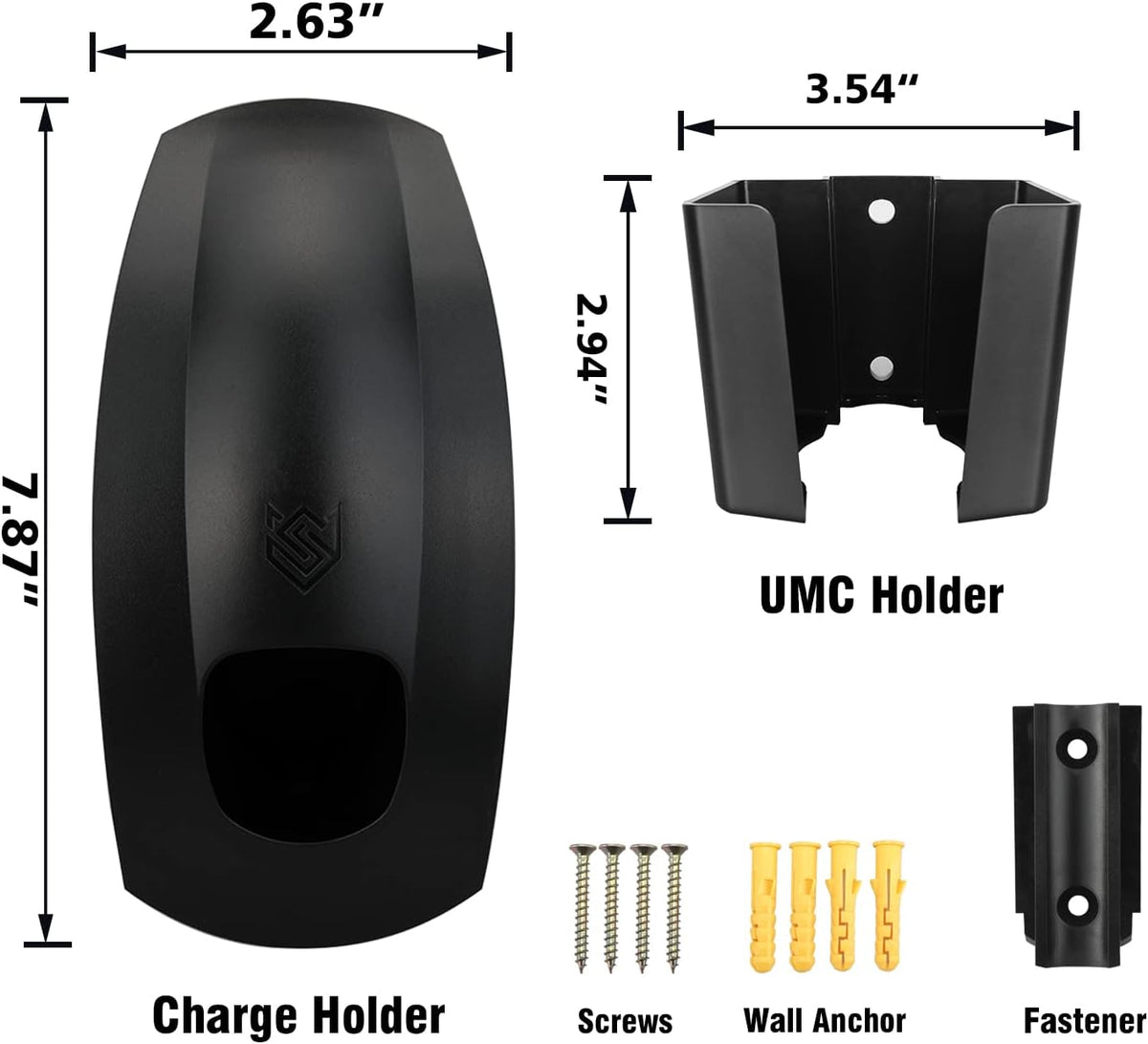 SEVEN SPARTA Charging Cable Holder Wall Mount for Tesla Charger, Black