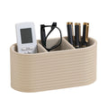 Oval Pen Holder for Desk, Remote Control Holder (Olive Green)