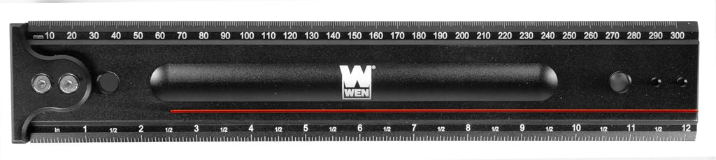WEN 12-Inch Measuring Ruler With Hook Stop (ME812R)