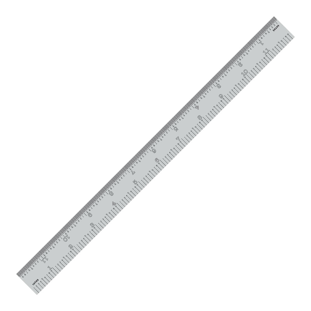 PEC Tools Made in USA 6"/150mm Rigid D/M Metal Ruler, 10ths 50ths 1mm 0.5mm