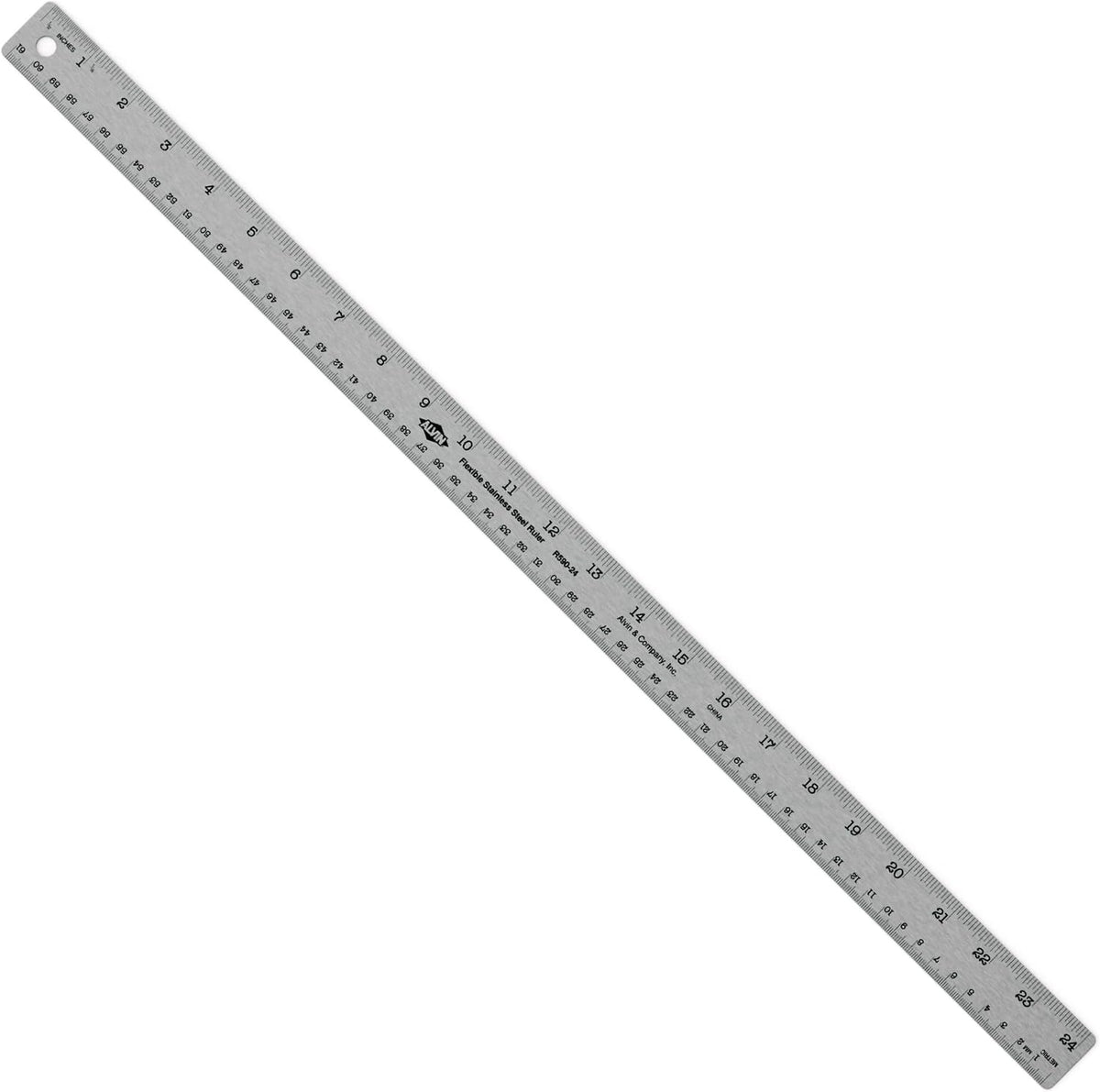 ALVIN Stainless Steel Ruler 24 Inches Model R590-24 Drawing and Design Tool for Students and Professionals, Great for Drafting, Architecture, Engineering, and Art - Stainless Steel Ruler -24 Inches