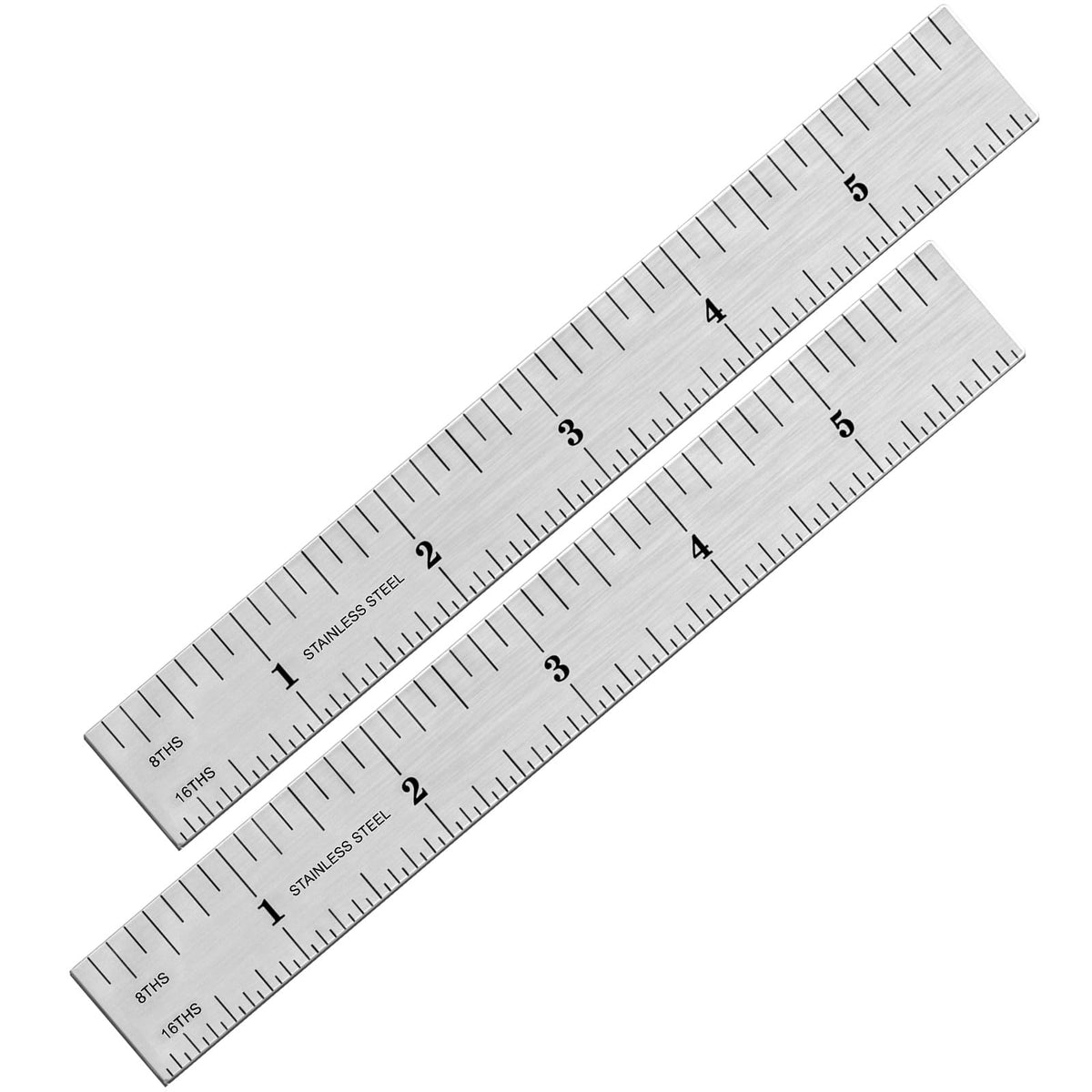 Eboot 2 Pcs Stainless Steel Ruler for Machinist Engineer, 10 Inch