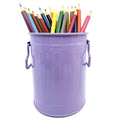 Desk Pen Holder, Metal Pencil Holder for Desk, Desk Organizer with Handle, Makeup Brush Holders, Pencil Cup, Desktop Storage Organizer for Office, School, Home (Purple)