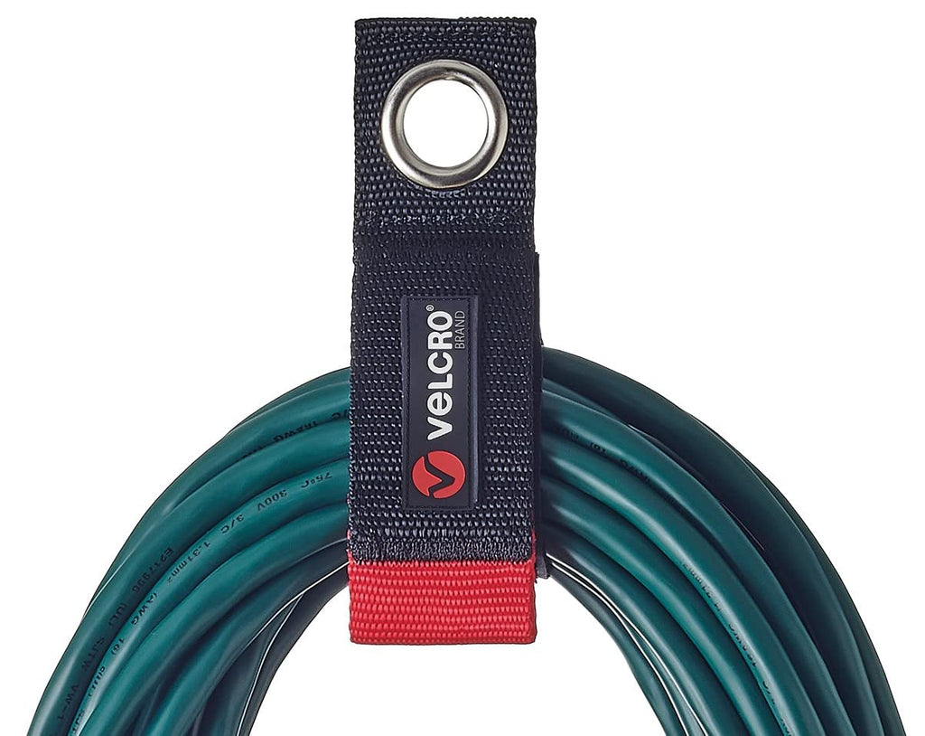 VELCRO Brand Easy Hang Extension Cord Holder Straps Variety Pack, Black