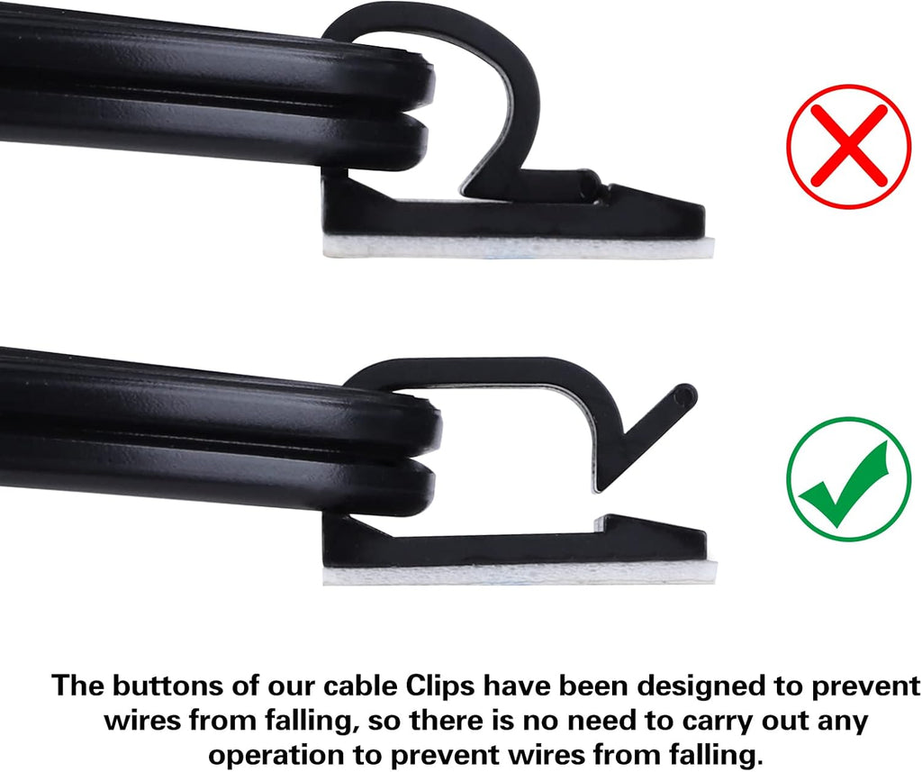 XHF 120PCS 5/8” White Adhesive Cable Wire Wall Light Clips, Cord Holder