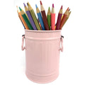 Desk Pen Holder, Metal Pencil Holder for Desk, Desk Organizer with Handle, Makeup Brush Holders, Pencil Cup, Desktop Storage Organizer for Office, School, Home (Pink)