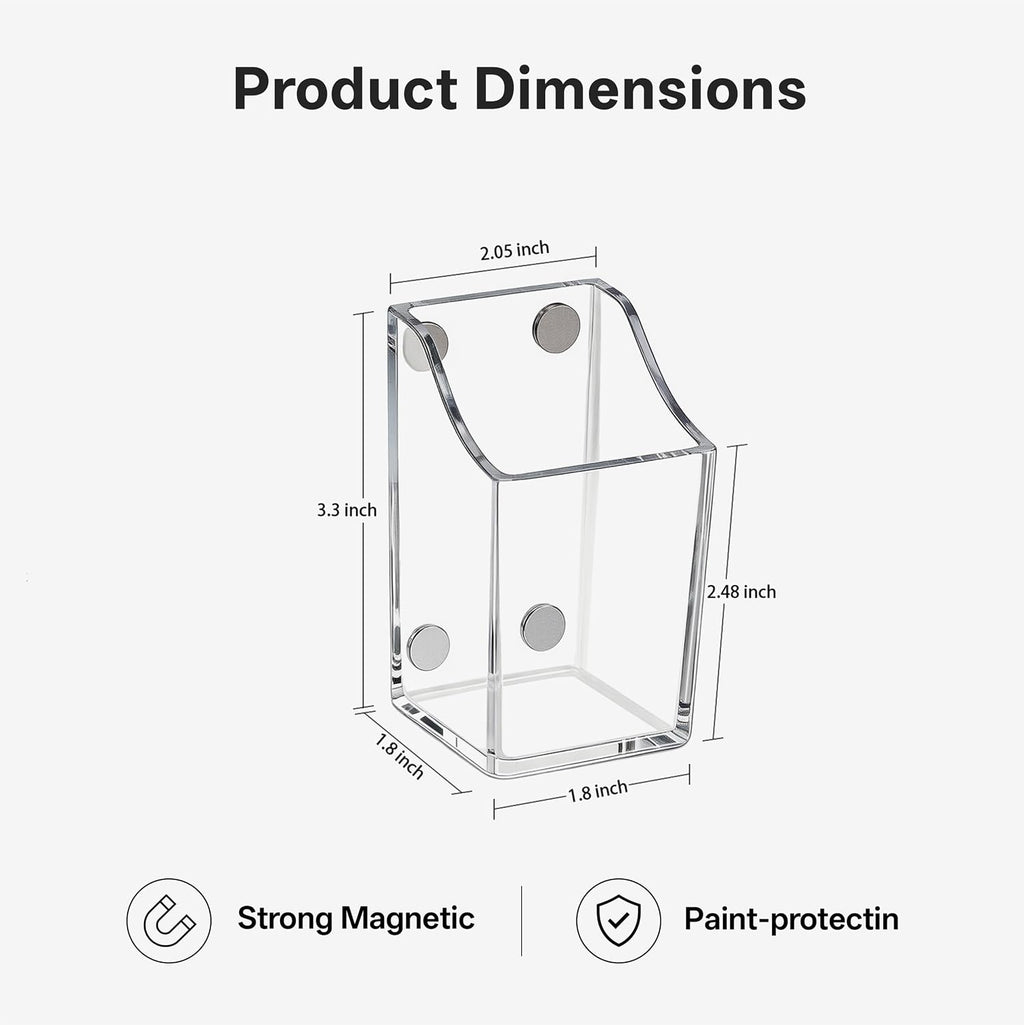 HBlife Acrylic Magnetic Pen Holder Set for Whiteboard Fridge Locker