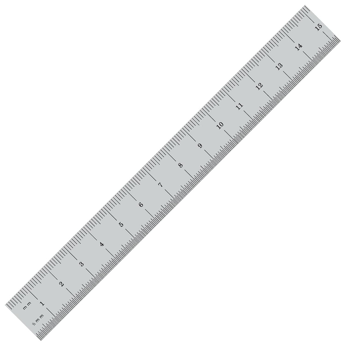PEC Tools Made in USA 6"/150mm Rigid D/M Metal Ruler, 10ths 50ths 1mm 0.5mm