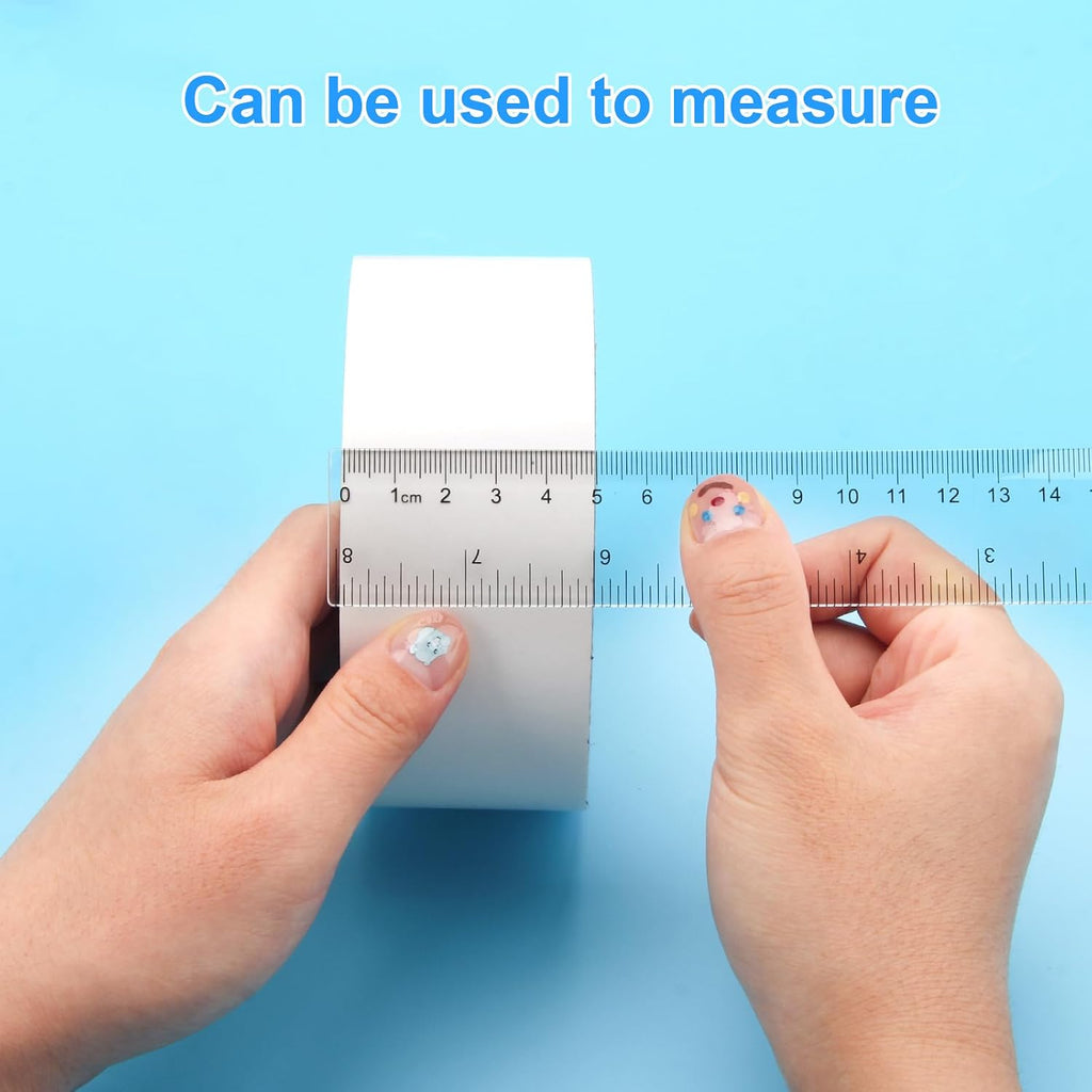 2 Pack - 8 inch Clear Plastic Ruler Straight Shatterproof Transparent Rulers for Office Supply (Clear)
