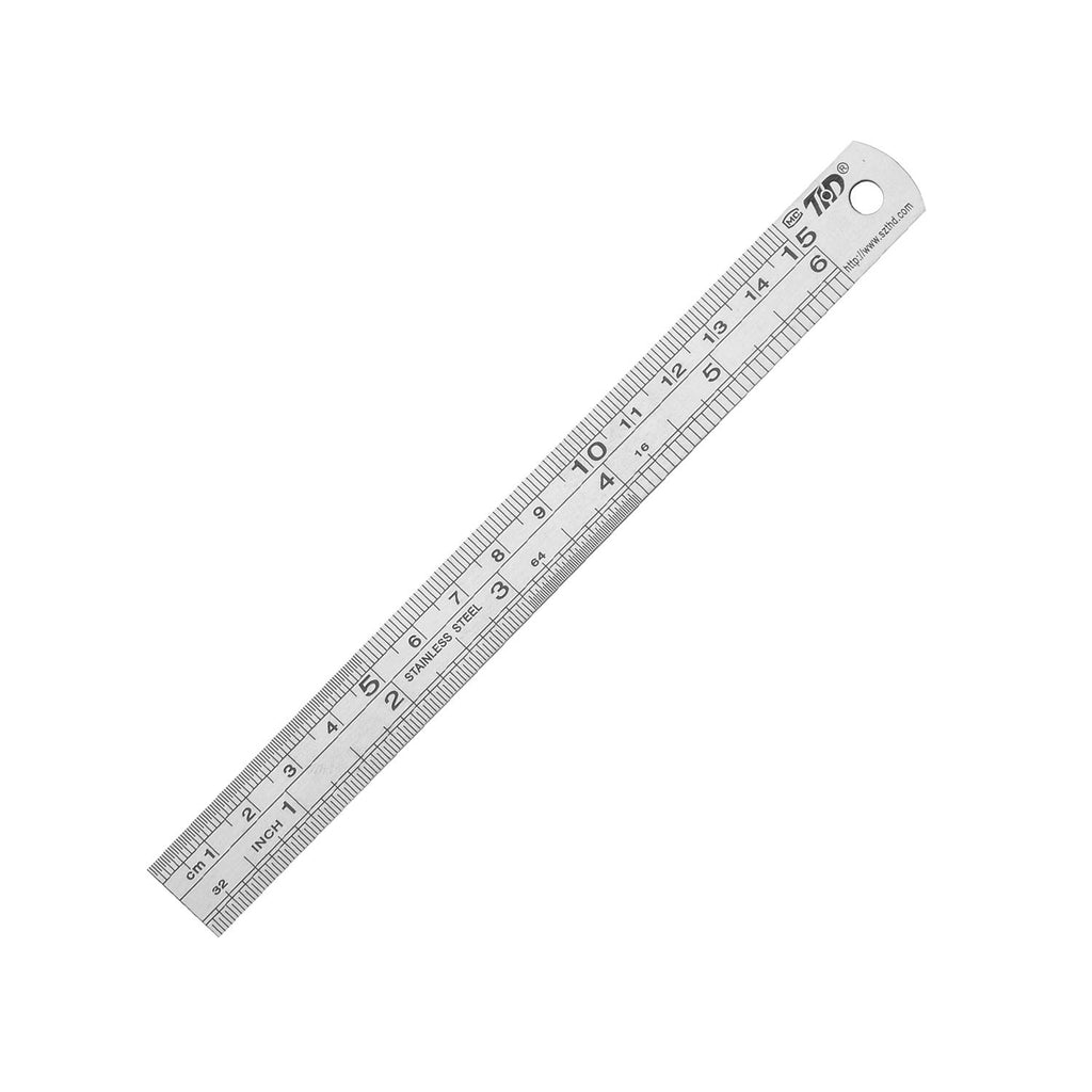 ZZTX Metal Ruler 6 Inches Stainless Steel 6 Pack