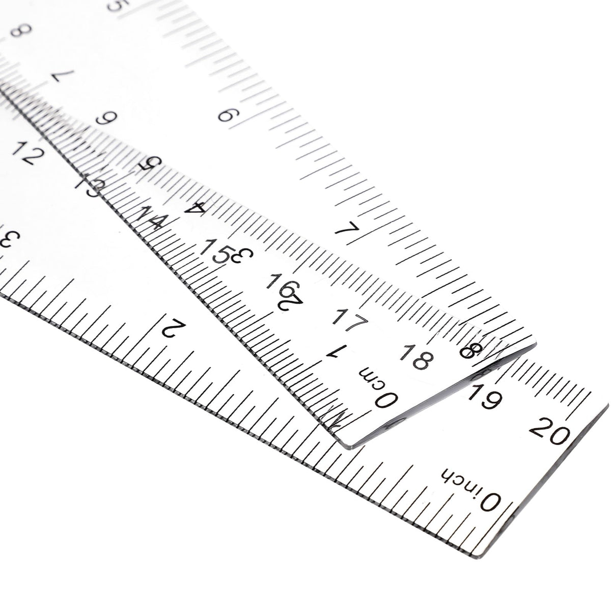EBOOT 2 Pcs Acrylic Rulers Clear Plastic Rulers Straight Ruler, 6 Inch