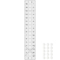 Acrylic Quilters Ruler,Sewing Ruler,3-Inch by 17-Inch, Non Slip Rings 15 Pieces for Quilting and Sewing (Clear)