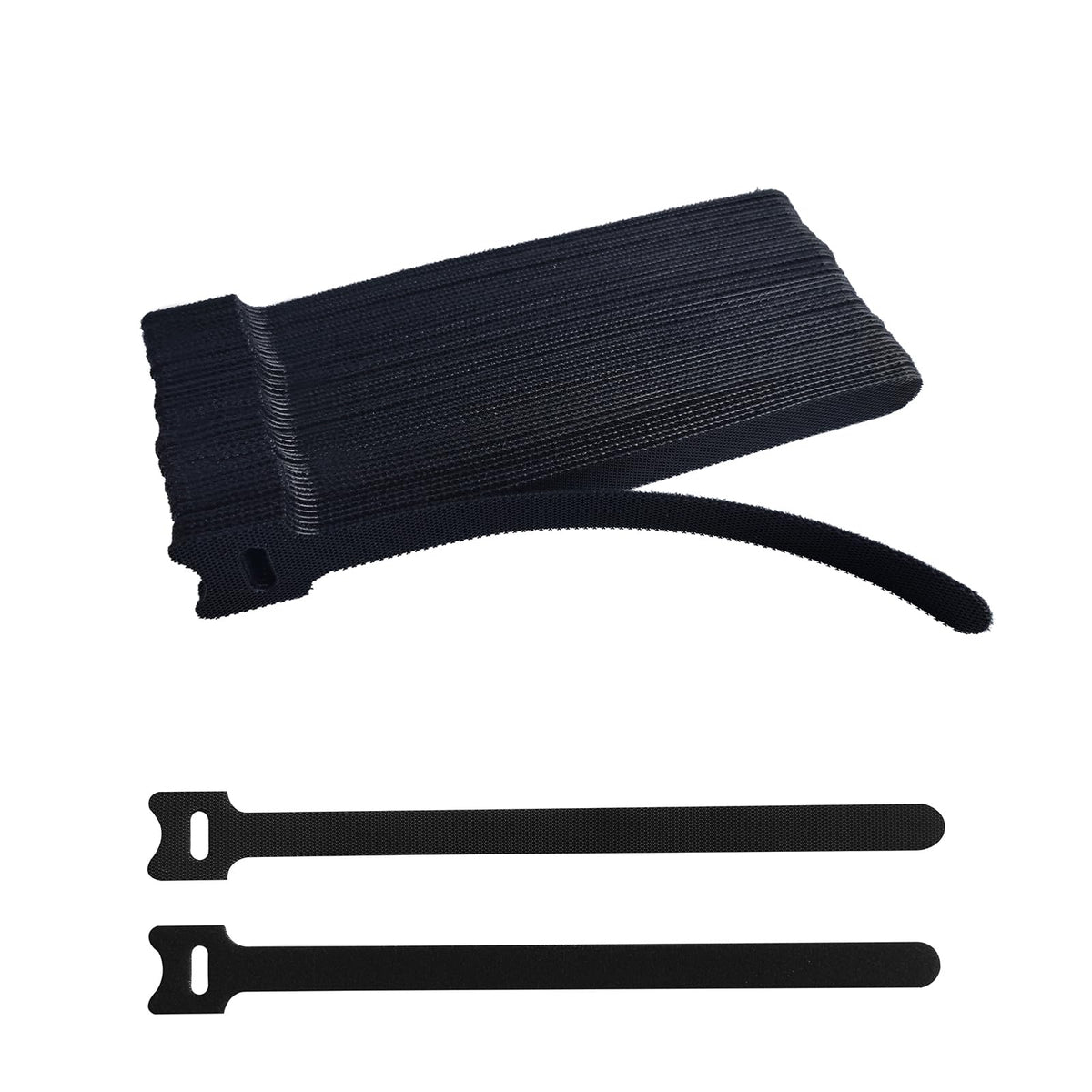 200 PCS 6 Inches Black Reusable Cable Ties, Adjustable Cord Straps, Cable Organizer, Cord Wrap and Hook Loop Cords Management,Adjustable Cord Ties for Organizing Home,Office,Data Centers
