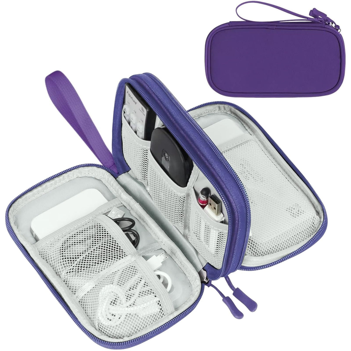 FYY Electronic Organizer, Travel Tech Pouch Bag, Cable Organizer Navy