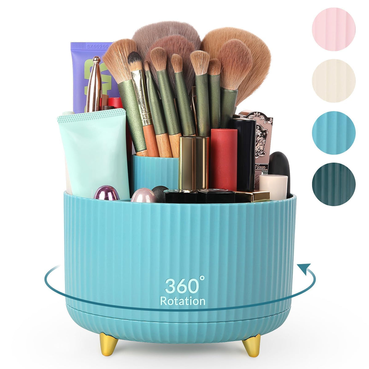 SKYDUE 360 Degree Rotating Desk Organizer, Pencil Pen Holder for Desk