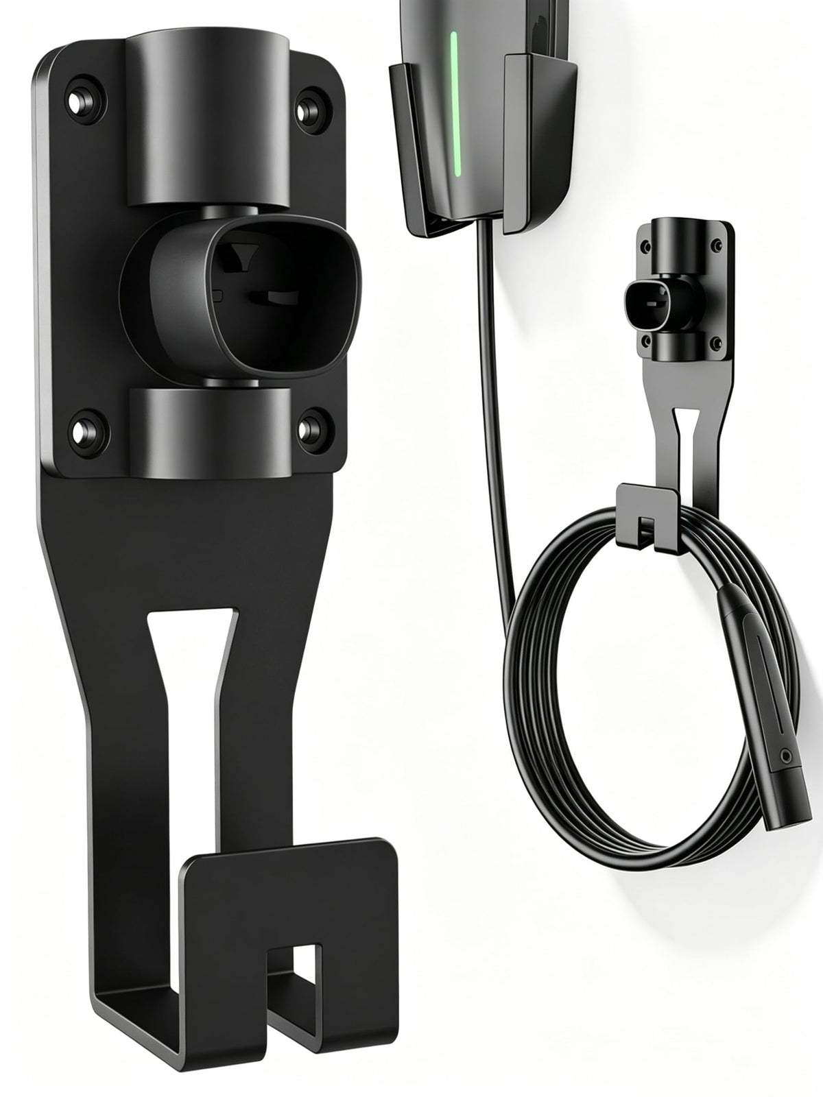 SEVEN SPARTA Charging Cable Holder Wall Mount for Tesla Charger, Black