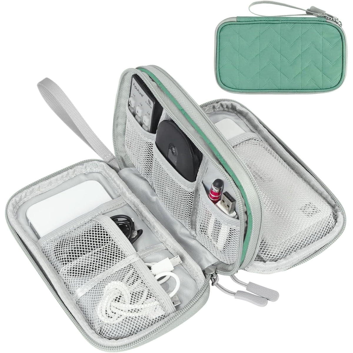FYY Electronic Organizer, Travel Tech Pouch Bag, Cable Organizer Navy