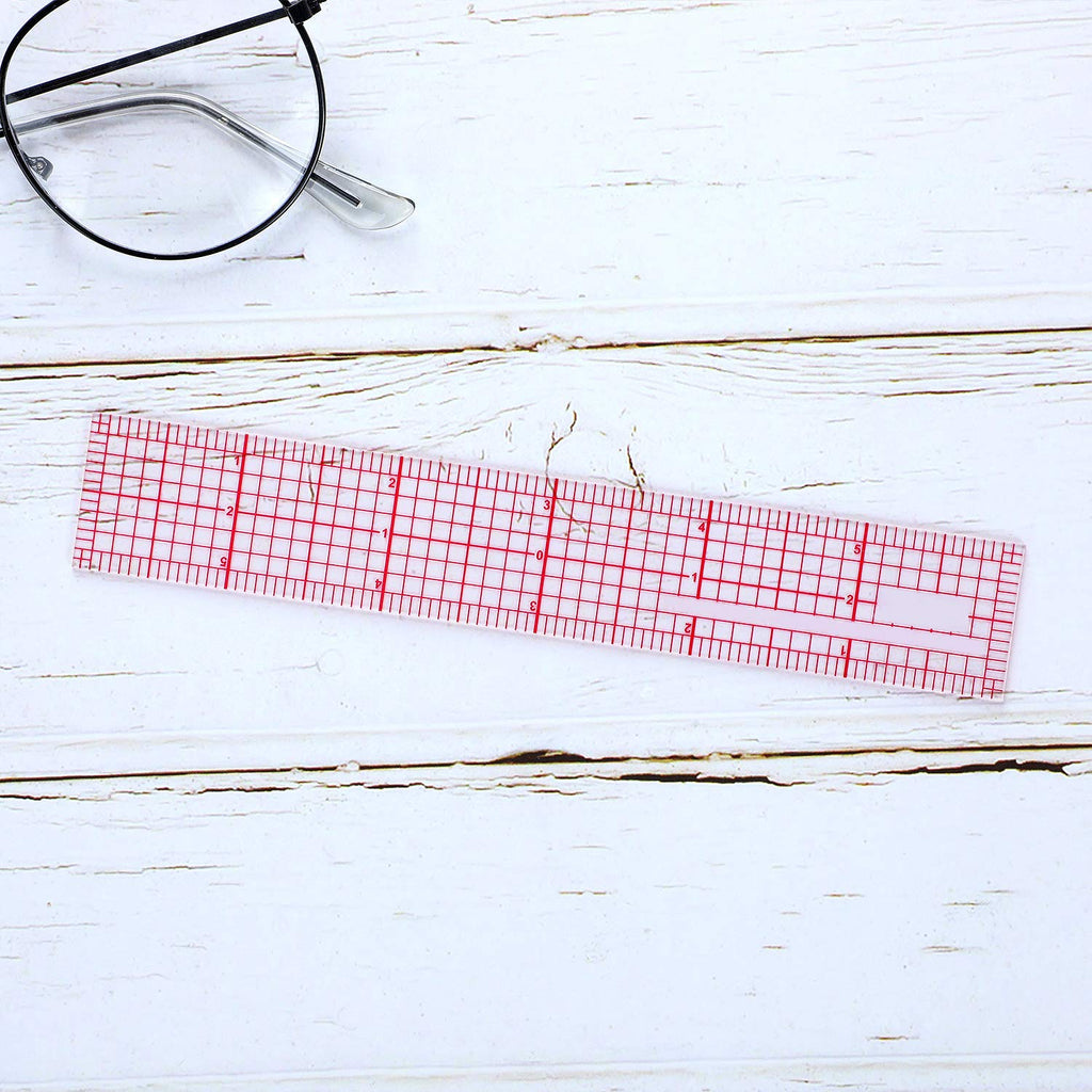 Pelopy 4 Pcs Clear Plastic Ruler 6 Inch, 12 Inch, 15 Inch, Transparent