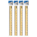 BAZIC Products 12 in Wooden Ruler, Inch & Metric (30 cm)