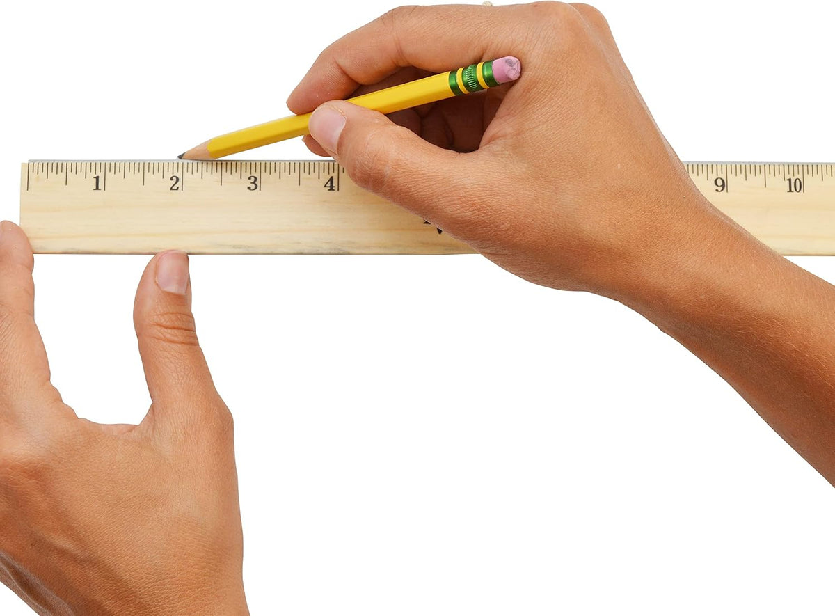 Westcott 05011 Beveled Edge Wooden Ruler, 12 Inch