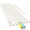 Yecaye Cord Hider, 113in One-Cord Cable Raceways, W0.59in H0.4in, White