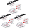 KGROTE 100PCS Cable Clips, Adhesive Wire Clips Strong Cord Clips Wire Holders, Cable Management Clips for Desk, Wall, Car, TV, Ethernet Cable (Clear, Small)