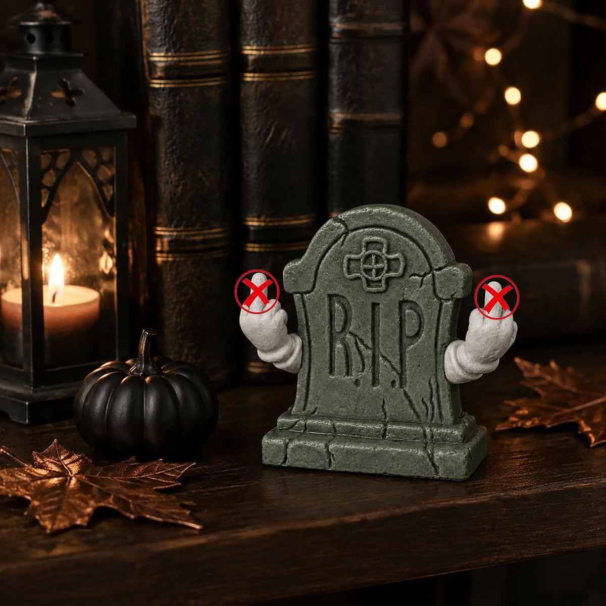 Halloween Ghost Figurine - Spooky Resin Pen Holder Statue, Cute Decor for Halloween Decorations Indoor, Funny Porch and Indoor Spooky Home Decor Gifts