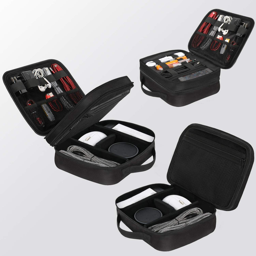 MATEIN Electronics Organizer Travel Case, Cable Organizer Bag, Black
