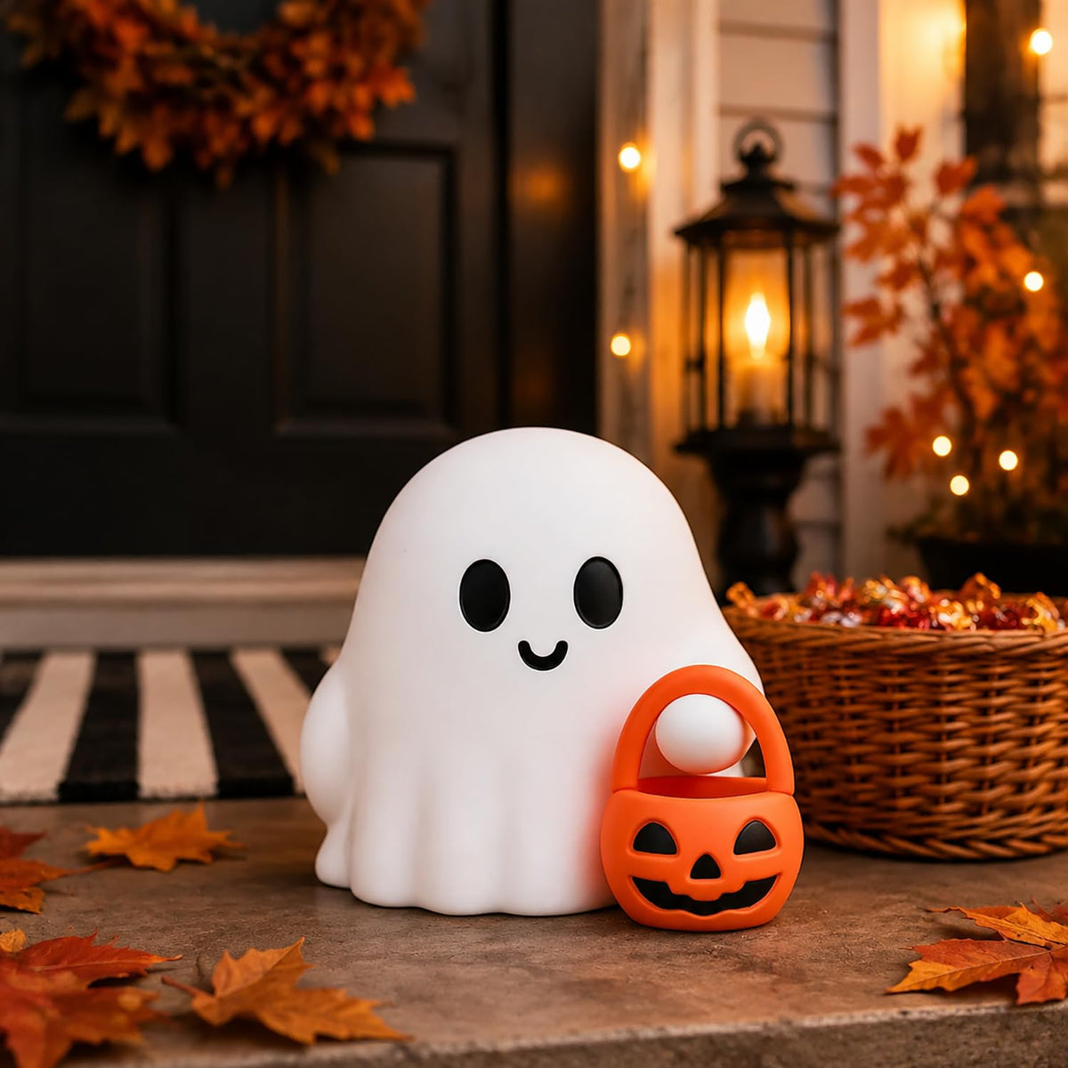 Halloween Ghost Figurine - Spooky Resin Pen Holder Statue, Cute Decor for Halloween Decorations Indoor, Funny Porch and Indoor Spooky Home Decor Gifts