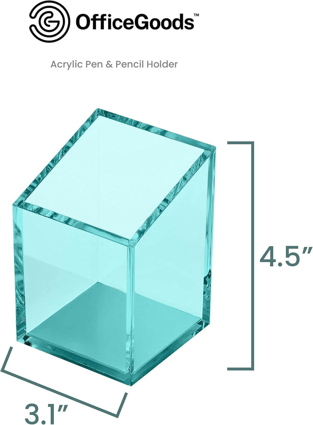 OfficeGoods Acrylic Pen and Pencil Holder, Green