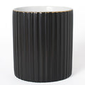 CROWNOS Pen Holder for Desk, Ceramic Pencil Cup Office Desk Organizer, Makeup Brush Holder, Black
