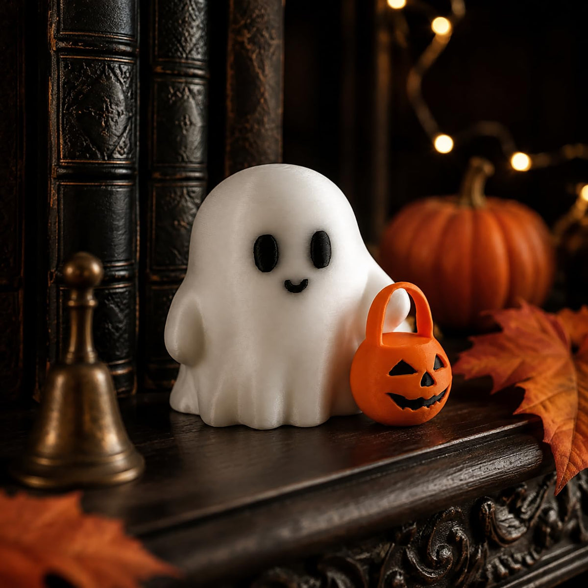 Halloween Ghost Figurine - Spooky Resin Pen Holder Statue, Cute Decor for Halloween Decorations Indoor, Funny Porch and Indoor Spooky Home Decor Gifts