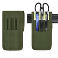 2 Pcs KATOLK Belt Pen Holder, Multifunctional Adjustable Tactical Pencil Pouch, Detachable Military Duty Pencil Sleeve Case, Can Hold Pens, Rulers and Scissors