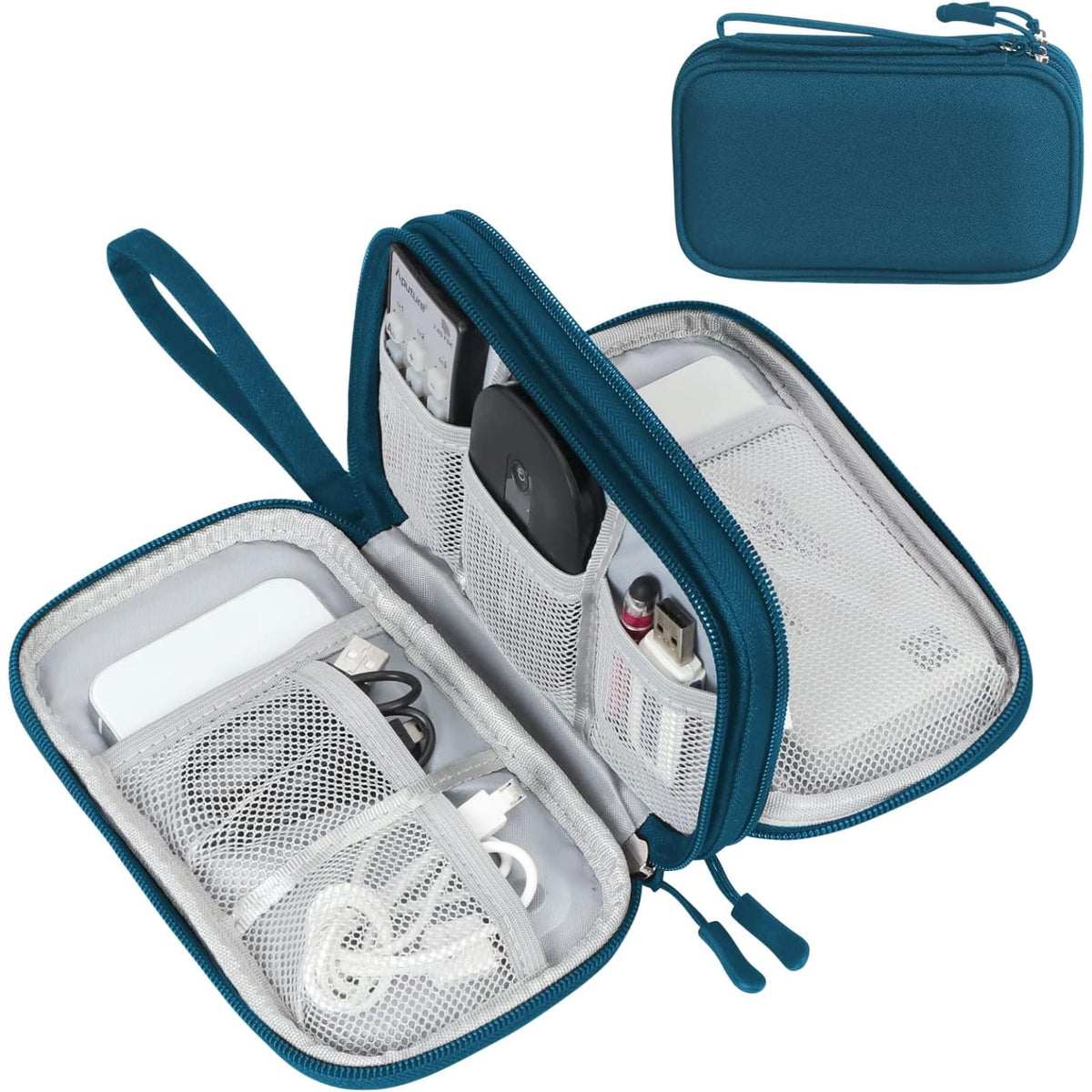 FYY Electronic Organizer, Travel Tech Pouch Bag, Cable Organizer Navy