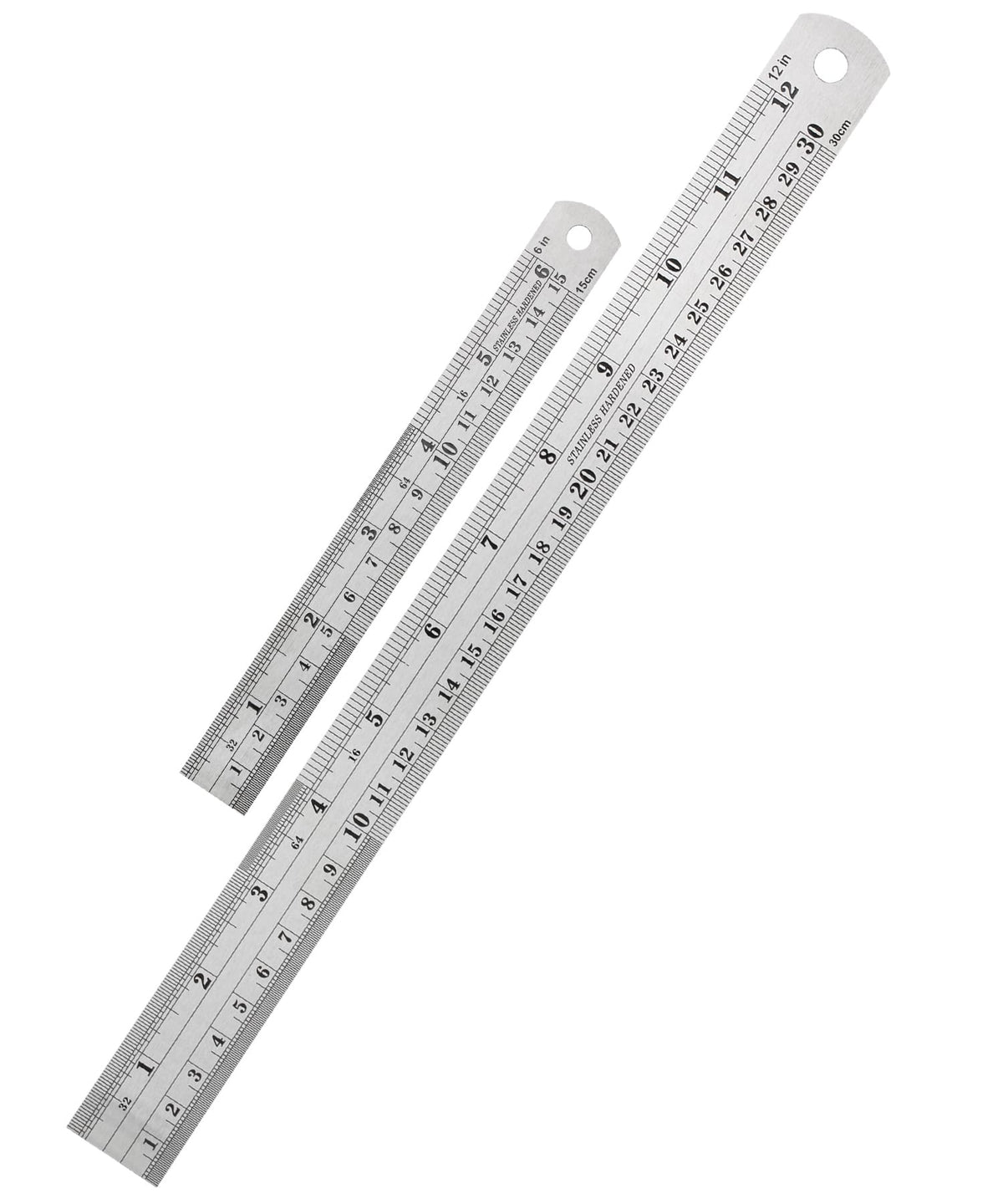 Mr. Pen- Metal Straight Edge Ruler, 2 Pack, 6" and 12", Rose Gold