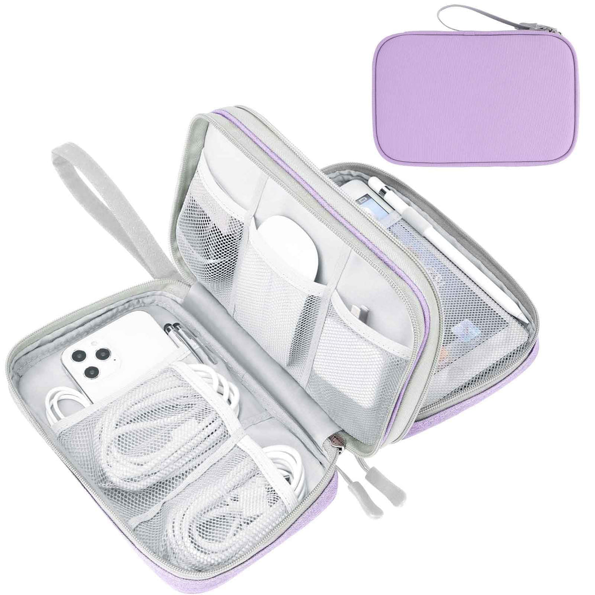FYY Electronic Organizer, Travel Tech Pouch Bag, Cable Organizer Navy