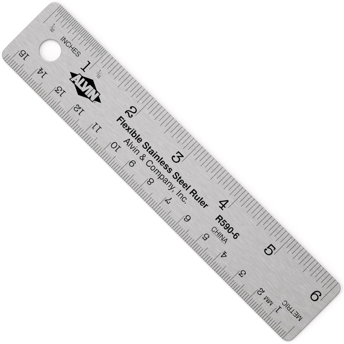 ALVIN Stainless Steel Ruler 24 Inches Model R590-24 Drawing and Design Tool for Students and Professionals, Great for Drafting, Architecture, Engineering, and Art - Stainless Steel Ruler -24 Inches